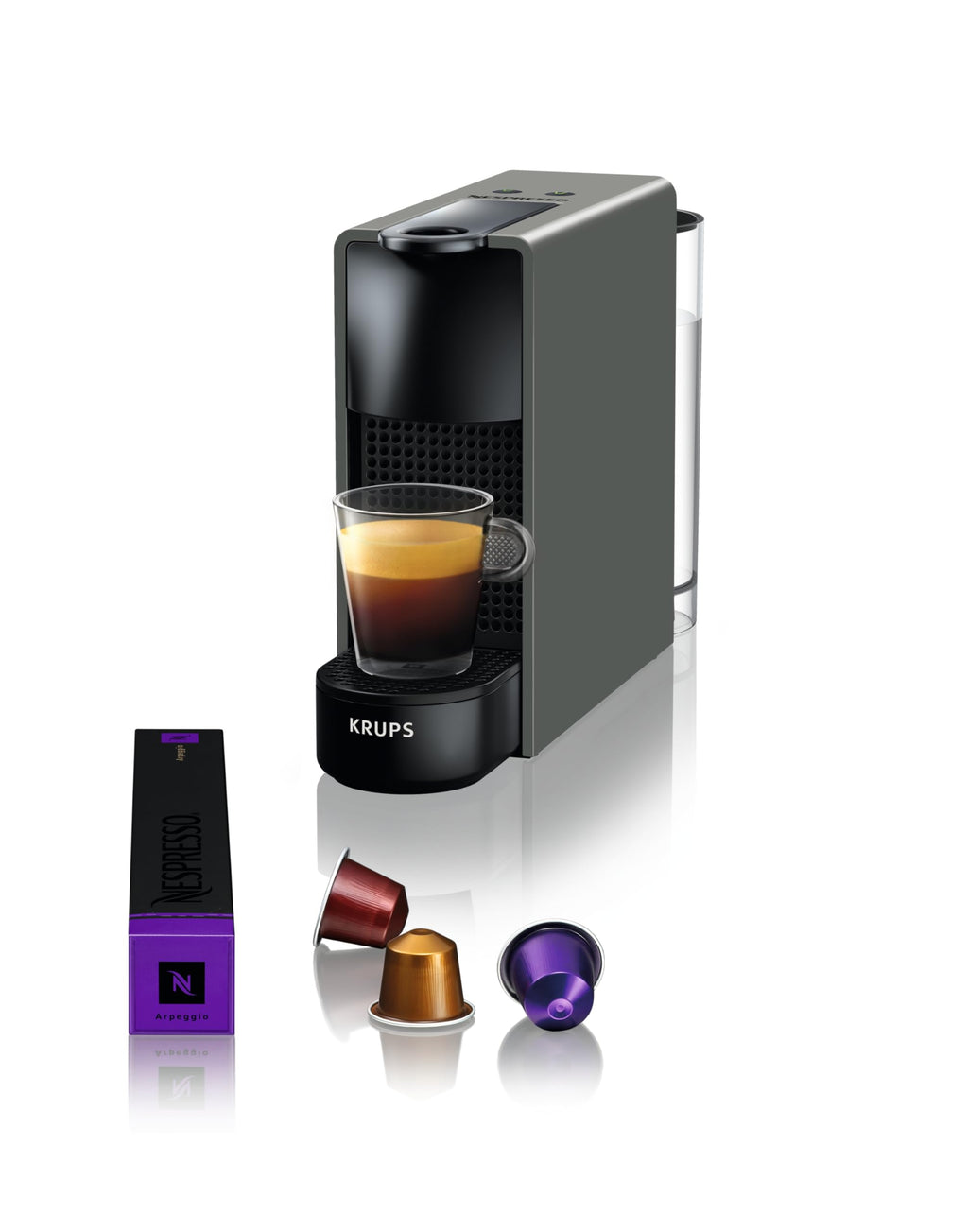 Photo de Luxino Cafetière Capsules Gris Intense – 19 Bars, Arrêt Automatique